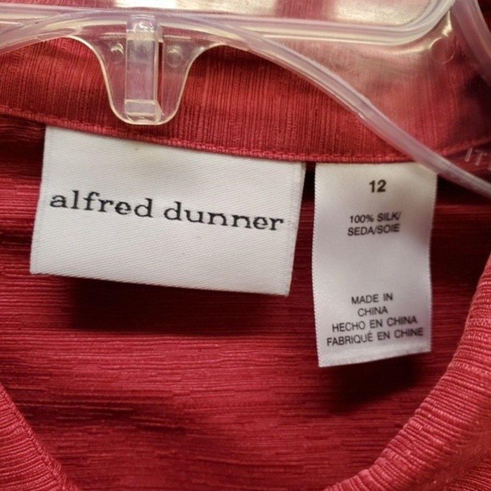 Vintage Alfred Dunner 100% Silk Beaded Embroidered Top Size 12 - Picture 2 of 7